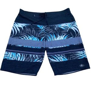 O’NEILL HyperFreak Tropical Black Swim Board Shorts Mens 36